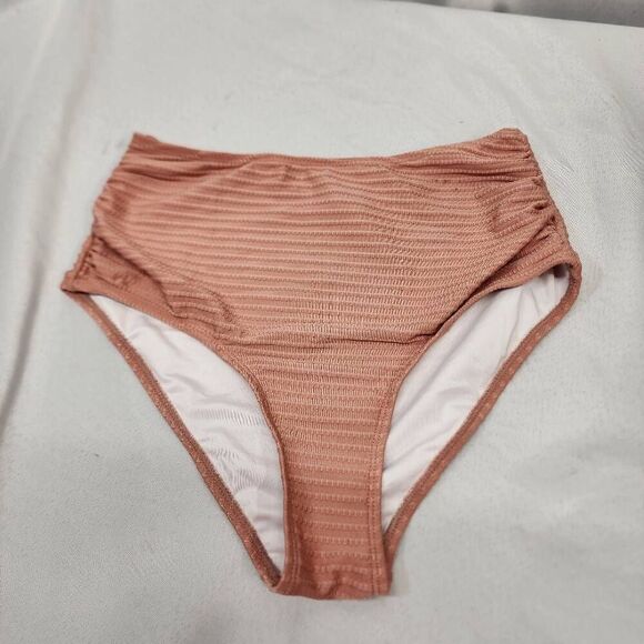 namayuj Women's Small Fashion Textured Bikini Sets Twist Front High Waisted Swim - Picture 8 of 11